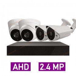 پکیج کامل 4 دوربین مداربسته 2.4 مگاپیکسل AHD پکیج کامل 4 دوربین مداربسته 2.4 مگاپیکسل AHD