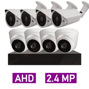 پکیج کامل 8 دوربین مداربسته 2 مگاپیکسل AHD پکیج کامل 8 دوربین مداربسته 2 مگاپیکسل AHD
