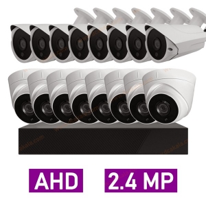 پکیج کامل 16 دوربین مداربسته 2.4 مگاپیکسل AHD