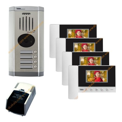 پکیج آیفون تصویری تابا مدل TVD-5-43 با حافظه 4.3 اینچی از 1 تا 12 واحدی