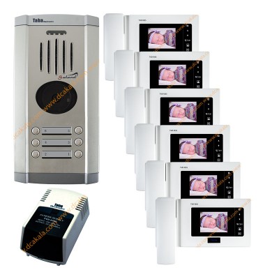 پکیج آیفون تصویری تابا مدل TVD-1035 با حافظه 4.3 اینچی از 1 تا 12 واحدی