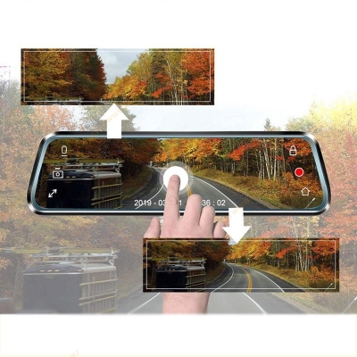 آینه مانیتوردار و دوربین دنده عقب خودرو کد 100-DR کیفیت تصویر