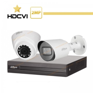 پکیج حرفه ای 2 دوربین مداربسته داهوا دو مگاپیکسل HDCVI