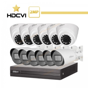 پکیج حرفه ای 12 دوربین مداربسته داهوا دو مگاپیکسل HDCVI