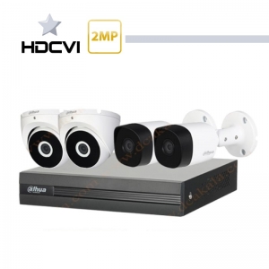پک بدنه فلزی 4 دوربین مدار بسته داهوا دو مگاپیکسل HDCVI