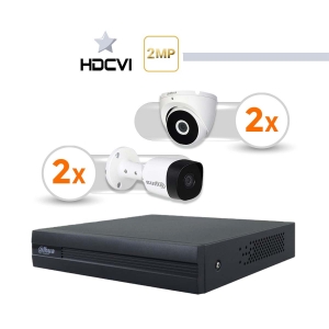 پک بدنه فلزی 4 دوربین مدار بسته داهوا دو مگاپیکسل HDCVI
