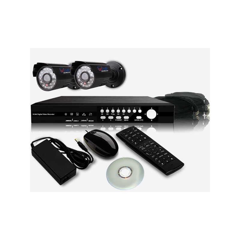 پک دو دوربین بولت همراه DVR و متعلقات - اقساطی