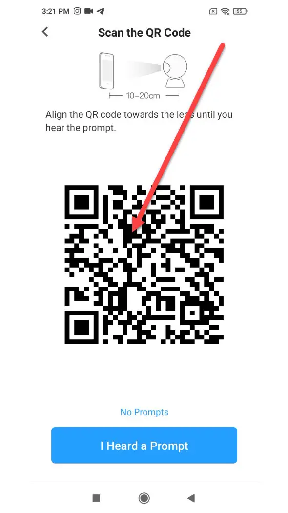 qr کد اتصال دوربین به نرم افزار انتقال تصویر دوربین اسفیورد