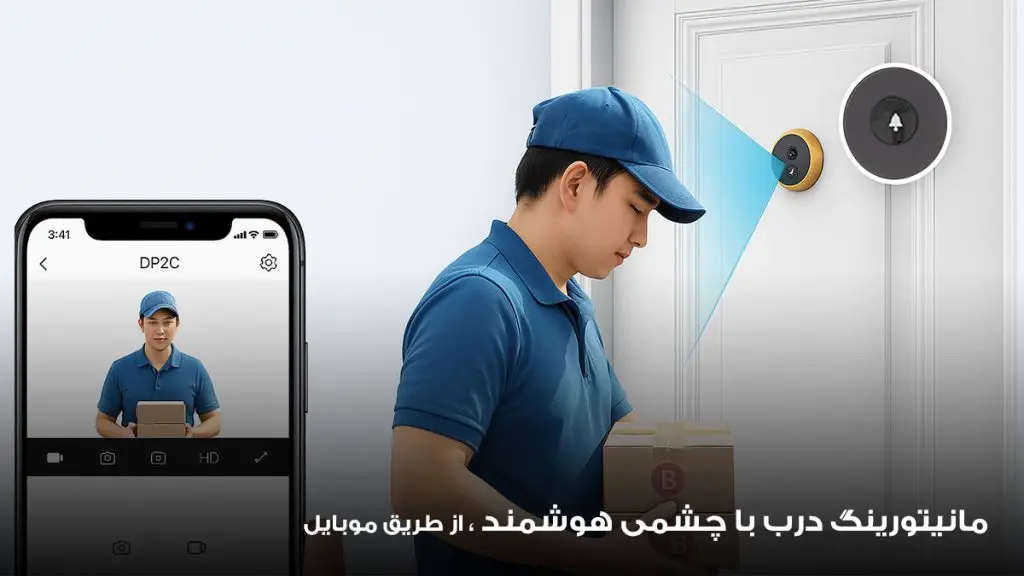 مانیتورینگ درب با چشمی هوشمند