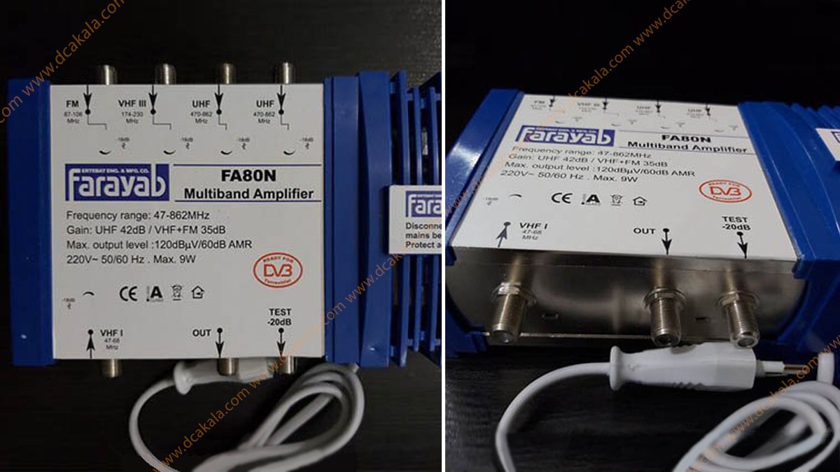 مشخصات تقویت کننده مولتی باند فرایاب مدل FA80N
