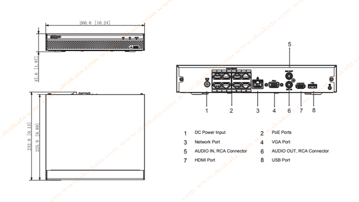 دستگاه ان وی آر 8 کانال داهوا مدل DH-NVR4108HS-8P-4KS2/L