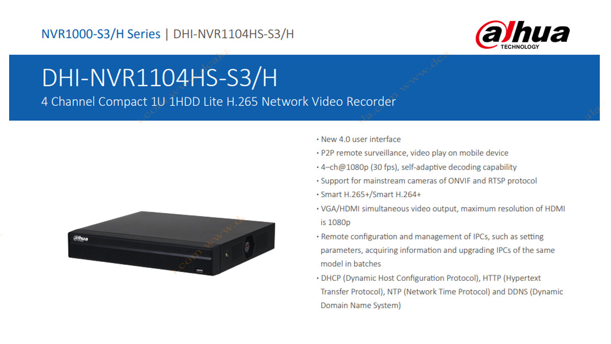 NVR داهوا 4 کانال مدل NVR1104HS-S3.H