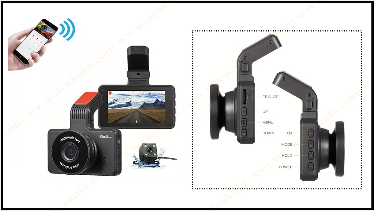 دوربین ثبت وقایع خودرو وای فای دار D905