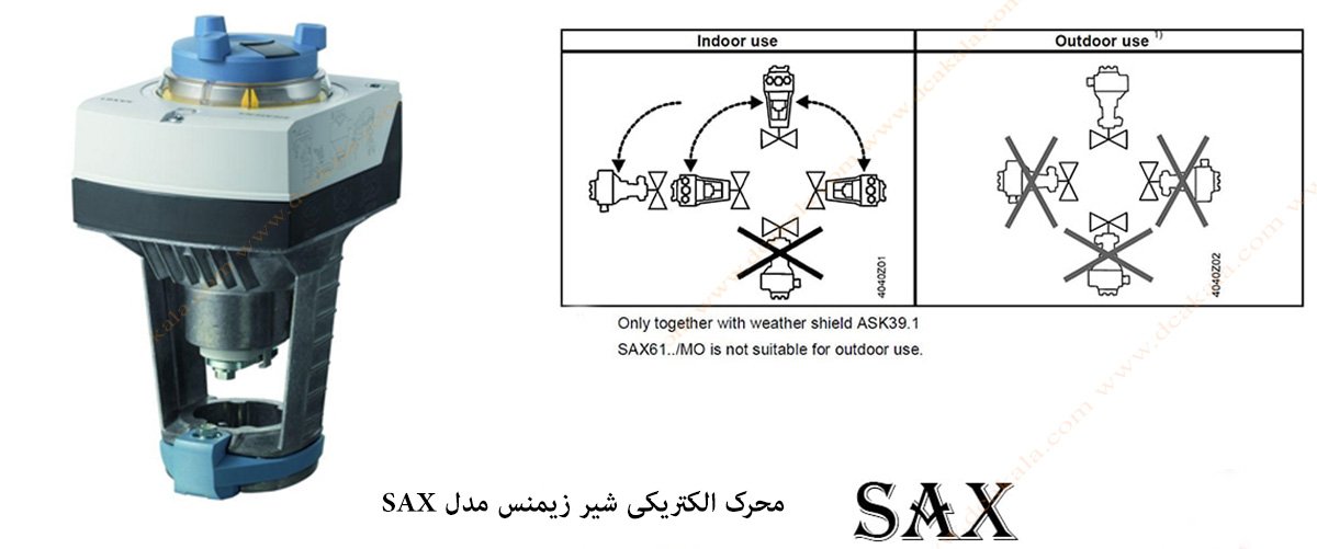 محرک الکتریکی شیر زیمنس مدل SAX